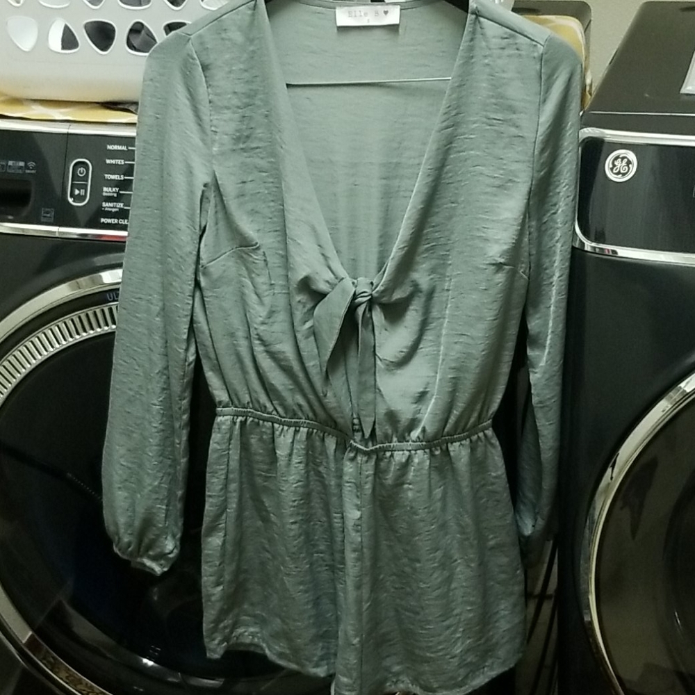 Long sleeve green romper